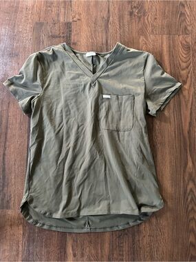 Scope Brand Women’s Olive V-Neck Short Sleeve Scrub Shirt